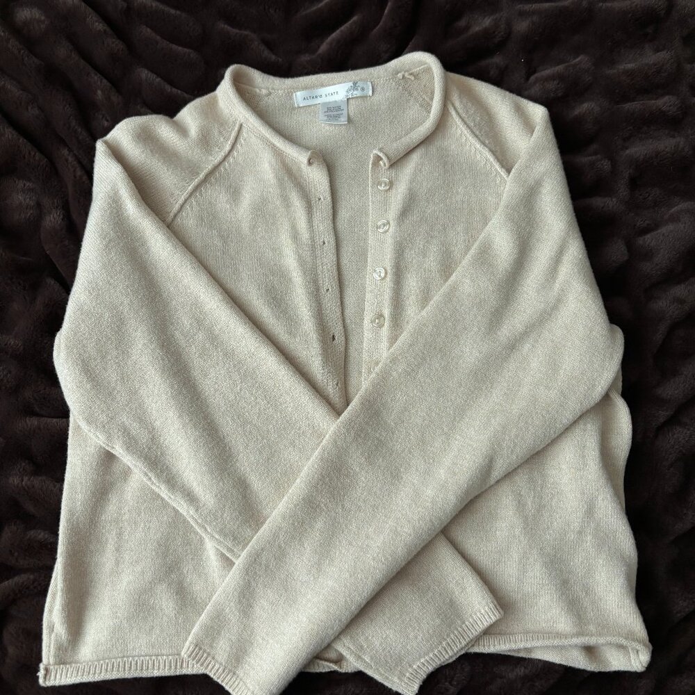 Alter'd State Tan Button Up Cardigan